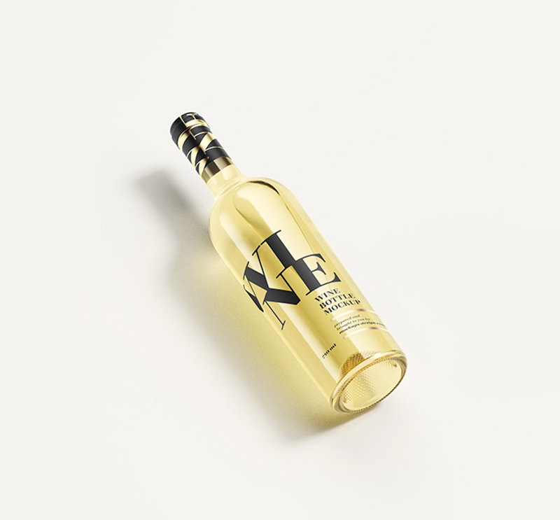 Bouteille de spiritueux marquage sur verre – finition premium